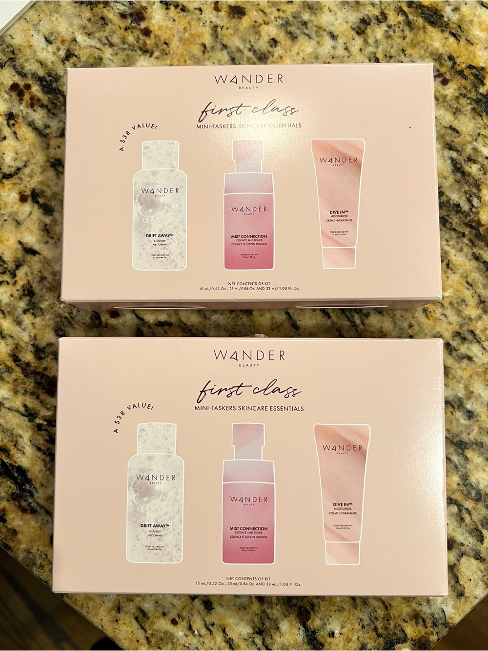 Wander Beauty First Class Mini Taskers Skincare Essentials 3pc Set Lot of 2